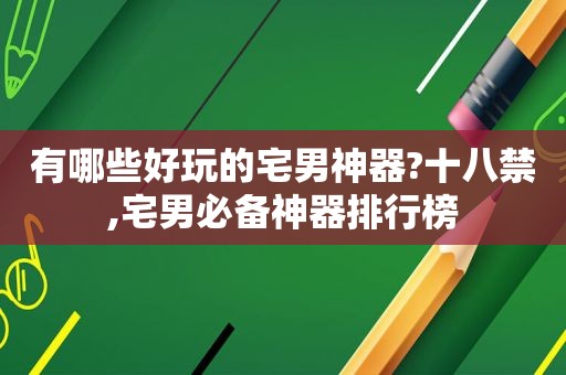 有哪些好玩的宅男神器?十八禁,宅男必备神器排行榜