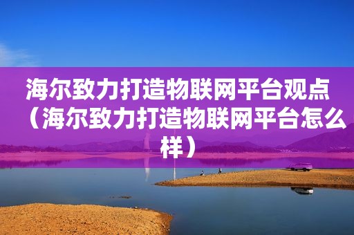 海尔致力打造物联网平台观点（海尔致力打造物联网平台怎么样）