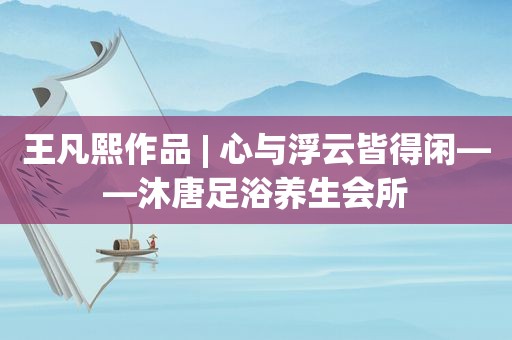 王凡熙作品 | 心与浮云皆得闲——沐唐足浴养生会所