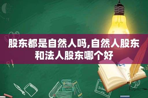 股东都是自然人吗,自然人股东和法人股东哪个好