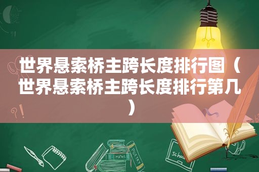 世界悬索桥主跨长度排行图（世界悬索桥主跨长度排行第几）