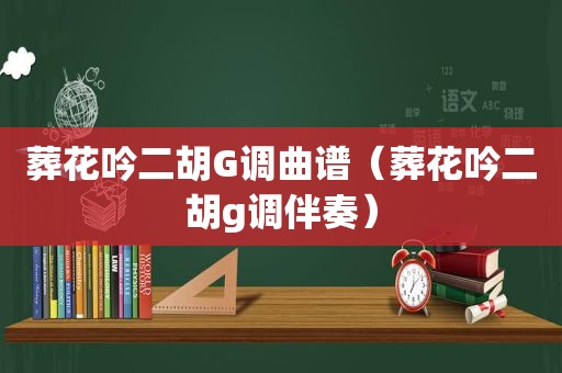 葬花吟二胡G调曲谱（葬花吟二胡g调伴奏）