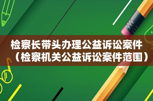 检察长带头办理公益诉讼案件（检察机关公益诉讼案件范围）