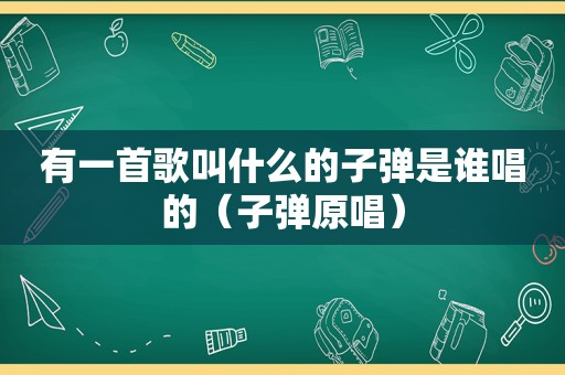 有一首歌叫什么的子弹是谁唱的（子弹原唱）