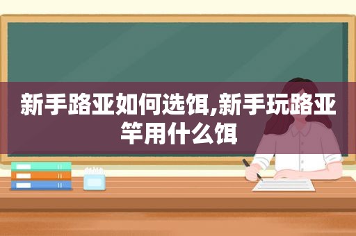 新手路亚如何选饵,新手玩路亚竿用什么饵