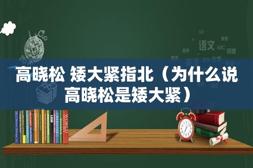 高晓松 矮大紧指北（为什么说高晓松是矮大紧）