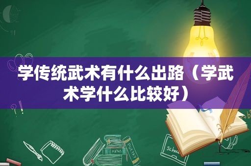 学传统武术有什么出路（学武术学什么比较好）