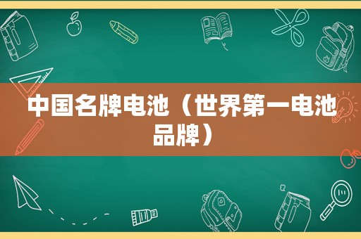 中国名牌电池（世界第一电池品牌）