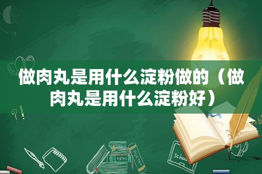 做肉丸是用什么淀粉做的（做肉丸是用什么淀粉好）