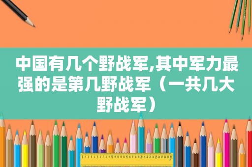 中国有几个野战军,其中军力最强的是第几野战军（一共几大野战军）