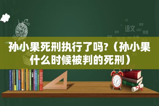 孙小果死刑执行了吗?（孙小果什么时候被判的死刑）