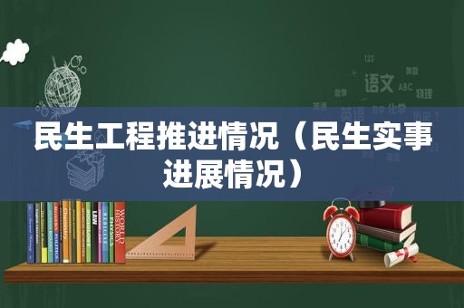 民生工程推进情况（民生实事进展情况）