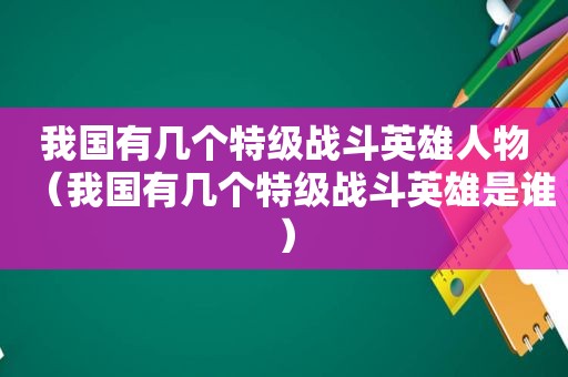 我国有几个特级战斗英雄人物（我国有几个特级战斗英雄是谁）