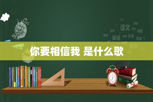 你要相信我 是什么歌