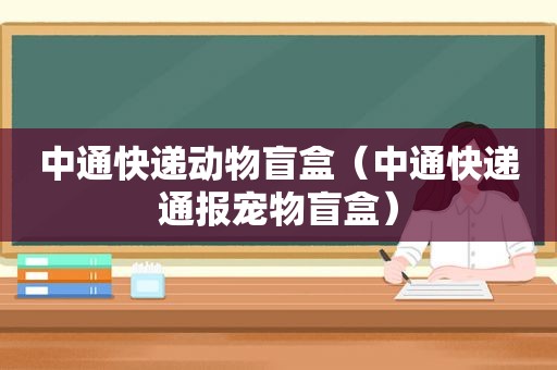 中通快递动物盲盒（中通快递通报宠物盲盒）