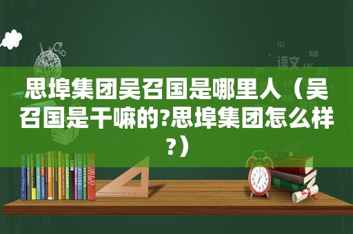 思埠集团吴召国是哪里人（吴召国是干嘛的?思埠集团怎么样?）