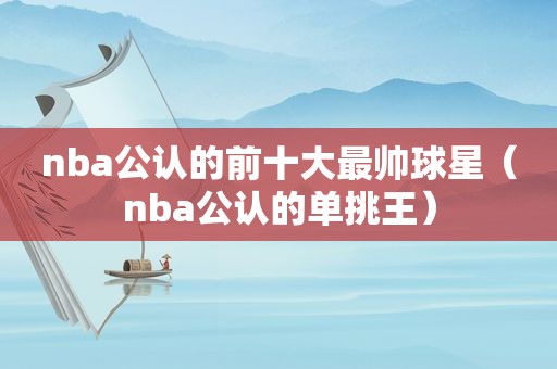 nba公认的前十大最帅球星（nba公认的单挑王）