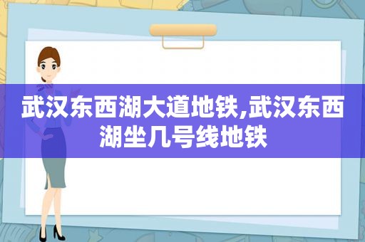 武汉东西湖大道地铁,武汉东西湖坐几号线地铁