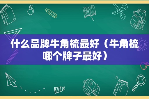 什么品牌牛角梳最好（牛角梳哪个牌子最好）