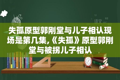 失孤原型郭刚堂与儿子相认现场是第几集,《失孤》原型郭刚堂与被拐儿子相认