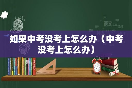 如果中考没考上怎么办（中考没考上怎么办）