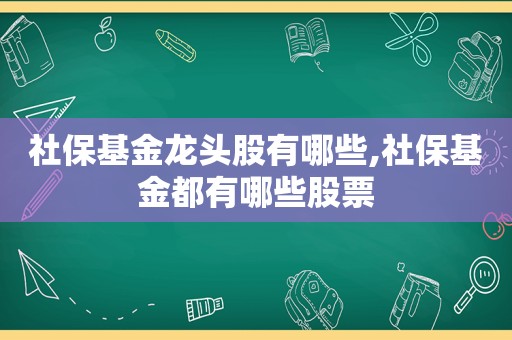 社保基金龙头股有哪些,社保基金都有哪些股票