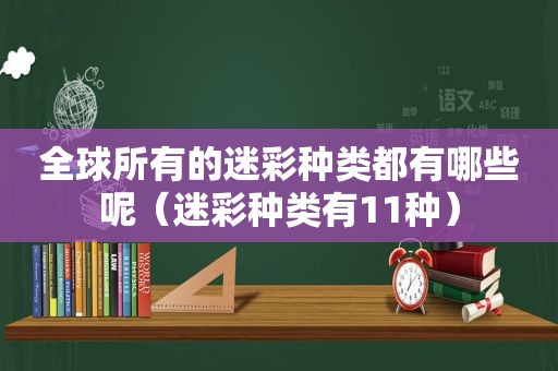 全球所有的迷彩种类都有哪些呢（迷彩种类有11种）