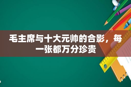 毛主席与十大元帅的合影，每一张都万分珍贵