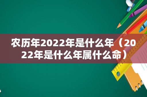 农历年2022年是什么年（2022年是什么年属什么命）