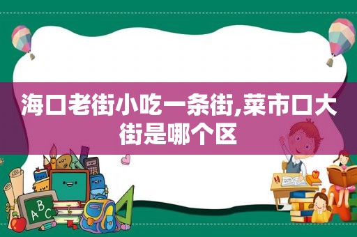 海口老街小吃一条街,菜市口大街是哪个区