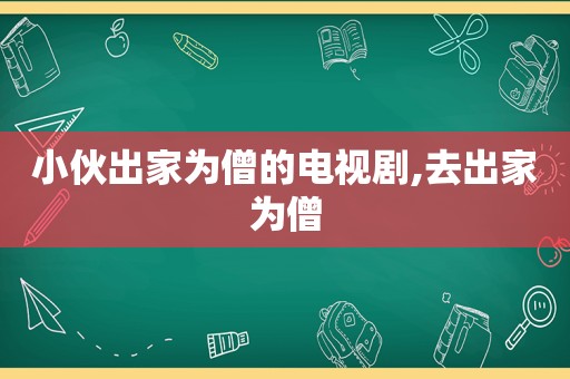 小伙出家为僧的电视剧,去出家为僧