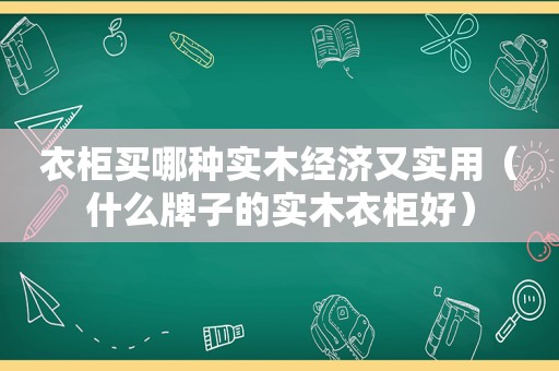 衣柜买哪种实木经济又实用（什么牌子的实木衣柜好）