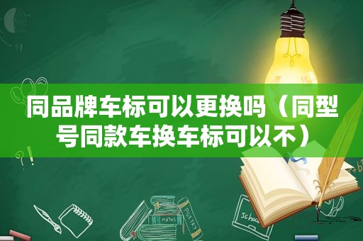 同品牌车标可以更换吗（同型号同款车换车标可以不）