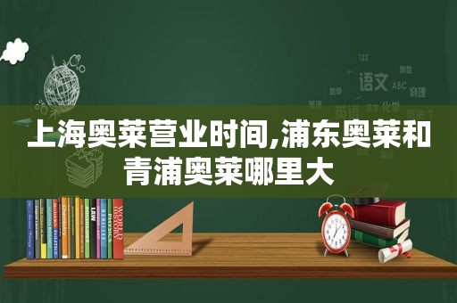 上海奥莱营业时间,浦东奥莱和青浦奥莱哪里大  第1张