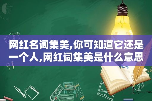 网红名词集美,你可知道它还是一个人,网红词集美是什么意思