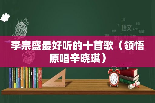 李宗盛最好听的十首歌（领悟原唱辛晓琪）