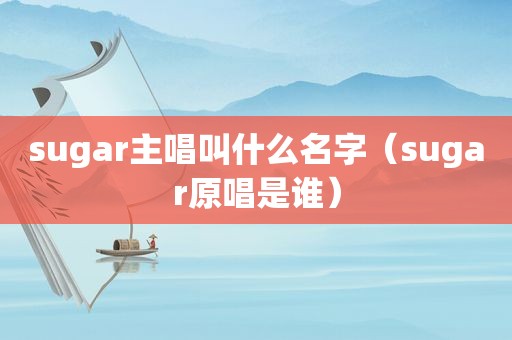 sugar主唱叫什么名字（sugar原唱是谁）