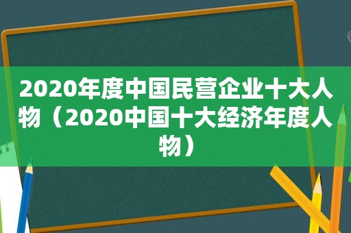 2020年度中国民营企业十大人物（2020中国十大经济年度人物）