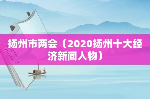 扬州市两会（2020扬州十大经济新闻人物）