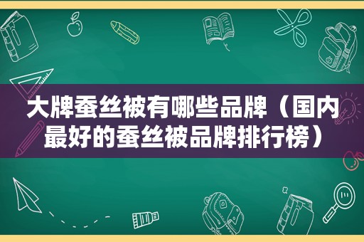 大牌蚕丝被有哪些品牌（国内最好的蚕丝被品牌排行榜）