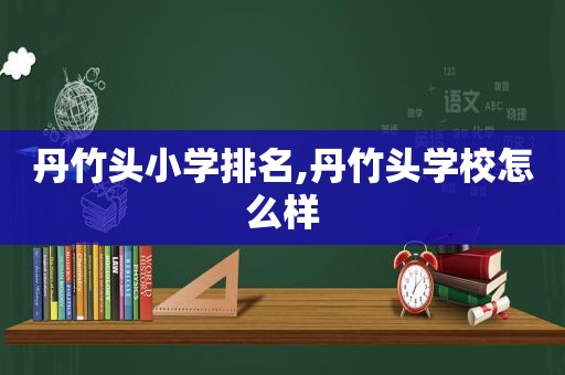 丹竹头小学排名,丹竹头学校怎么样