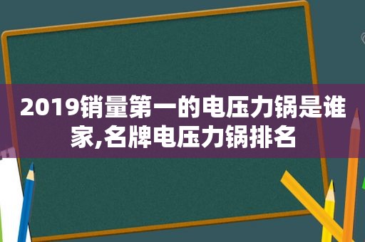 2019销量第一的电压力锅是谁家,名牌电压力锅排名