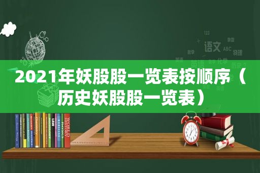 2021年妖股股一览表按顺序（历史妖股股一览表）