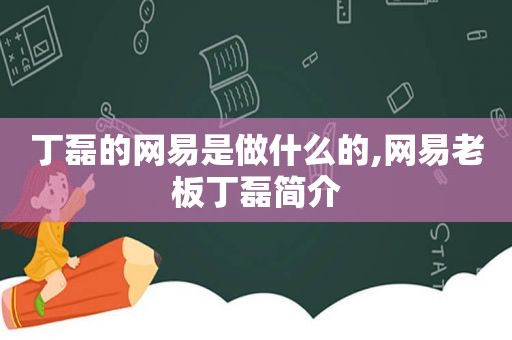 丁磊的网易是做什么的,网易老板丁磊简介