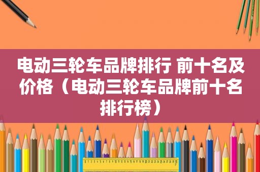 电动三轮车品牌排行 前十名及价格（电动三轮车品牌前十名排行榜）