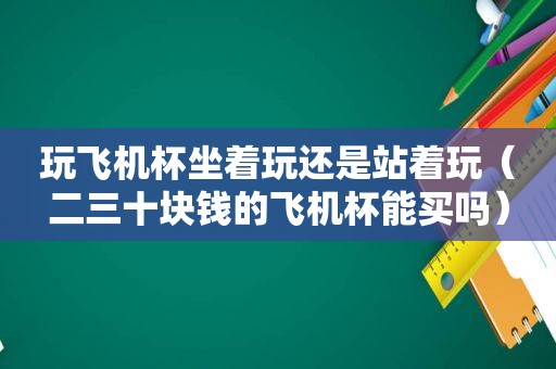 玩飞机杯坐着玩还是站着玩（二三十块钱的飞机杯能买吗）