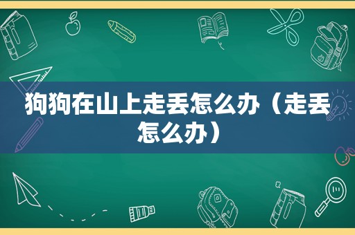 狗狗在山上走丢怎么办（走丢怎么办）