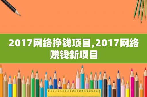 2017网络挣钱项目,2017网络赚钱新项目