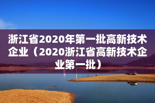 浙江省2020年第一批高新技术企业（2020浙江省高新技术企业第一批）