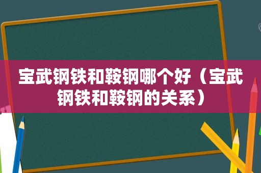 宝武钢铁和鞍钢哪个好（宝武钢铁和鞍钢的关系）